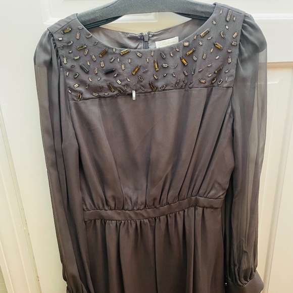 Gray Silk SHOSHANNA dress SIZE4 - Picture 1 of 5